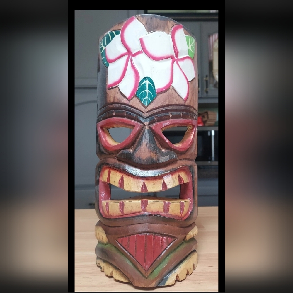 Colorful Wooden Tiki Mask